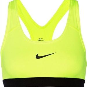 Nike Neon Yellow Sports Bra
